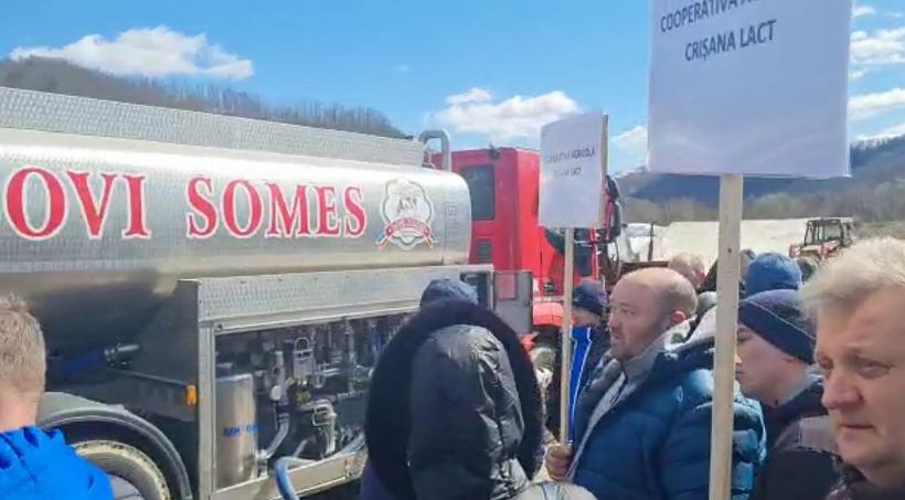 Ardeleni furioși: 7 tone de lapte, vărsate în canal 18832205