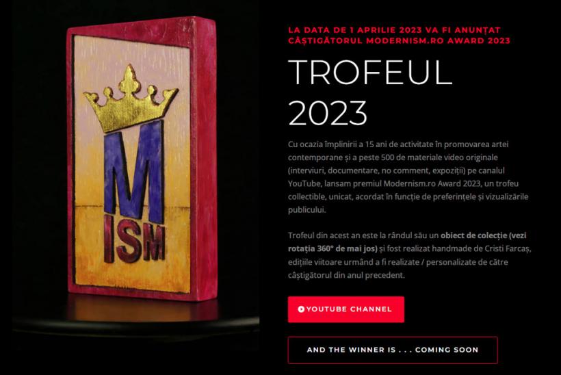 Lista scurta de nominalizari pentru Modernism Award 2023 - decernat cu ocazia aniversarii a 15 ani de activitate a platformei de promovare a culturii contemporane romanesti Modernism.ro 18832274