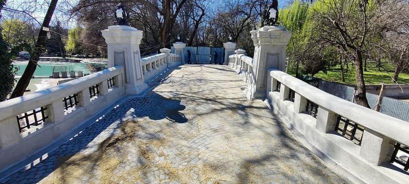 Podul Mare din Cișmigiu, construit în urmă cu peste 100 de ani, a fost reabilitat pentru prima dată 18832518