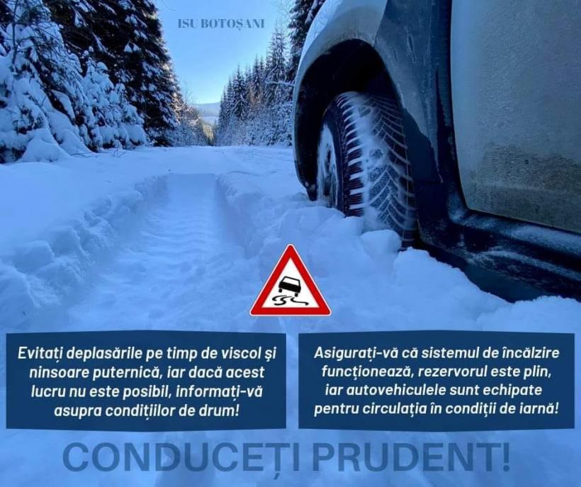 Iarna face ravagii! Zeci de mașini, blocate din cauza zăpezii în Botoșani. Mai multe drumuri, închise în Neamț 18833110