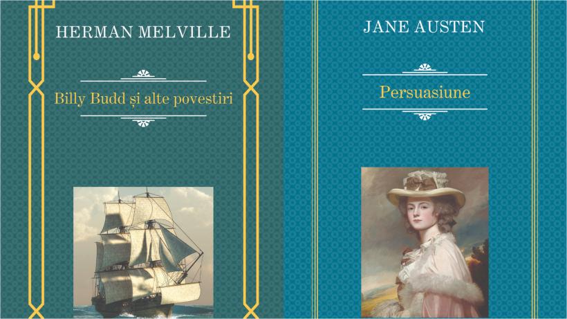 Doi mari clasici, la Editura RAO. Jane Austin și Herman Melville, cu „Persuasiune”, respectiv „Billly Budd și alte povestiri”