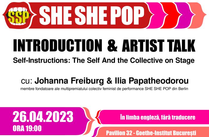 Două dintre membrele fondatoare ale „She She Pop”, multipremiatul colectiv performativ din Berlin, vor susține un Artist Talk la București
