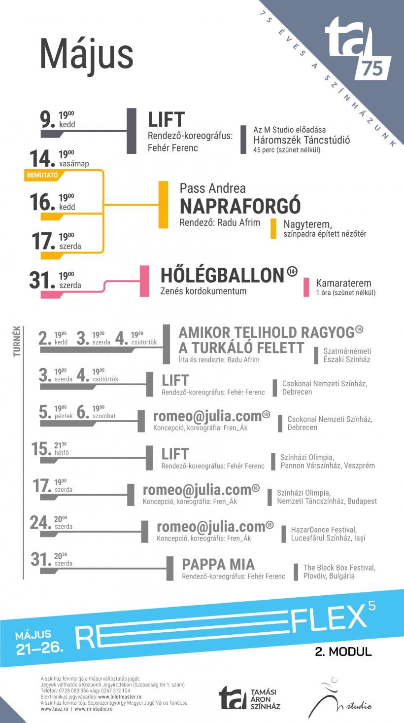 STAGIUNEA 2022-2023: PROGRAMUL LUNII MAI la Teatrul Tamási Aron 18835981