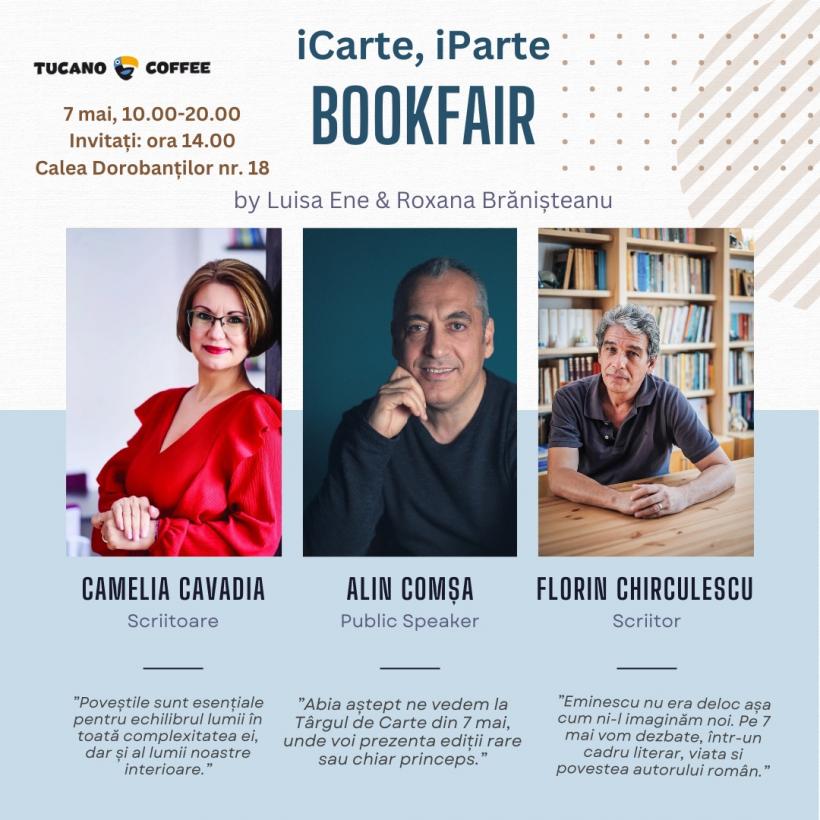 iCarte, iParte Book Fair aduce laolaltă scriitori și cititori: invitați Camelia Cavadia, Florin Chirculescu și Alin Comşa 18836660