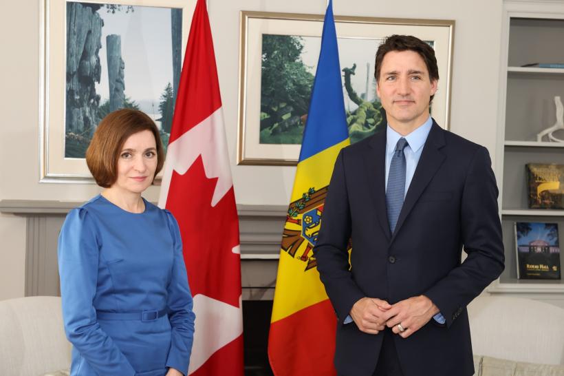 Maia Sandu, întîlnire importantă cu premierul canadian, Justin Trudeau, la Otawa