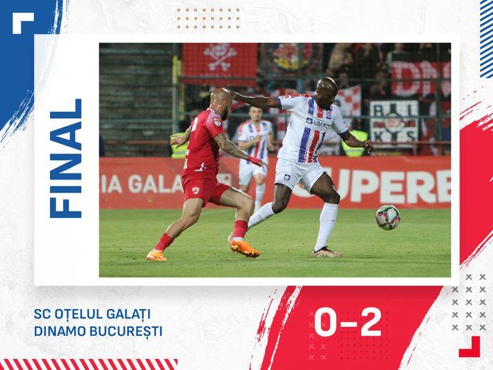 Învinsă de Dinamo pe teren propriu, Oțelul Galați ratează ocazia de a promova direct în Liga 1
