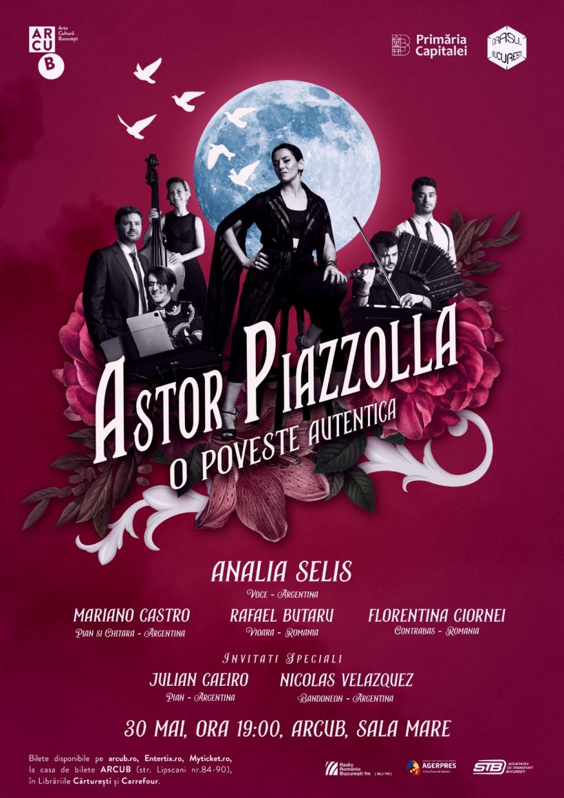 Analia Selis aduce tangoul argentinian al lui Astor Piazzola în concertul din 30 mai la ARCUB