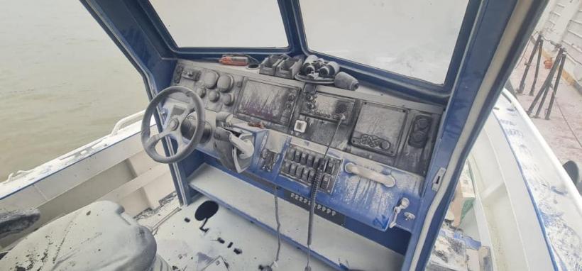 Incendiu la o ambarcațiune a Poliției de Frontieră Mehedinți. Trei persoane rănite 18839961