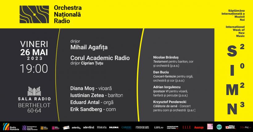 SĂPTĂMÂNA INTERNAȚIONALĂ A MUZICII NOI: 5 lucrări în primă audiție absolută la Sala Radio 18840386