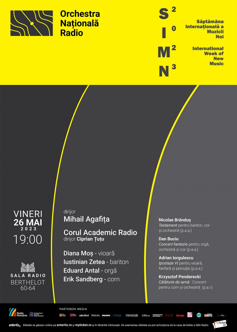 SĂPTĂMÂNA INTERNAȚIONALĂ A MUZICII NOI: 5 lucrări în primă audiție absolută la Sala Radio 18840388