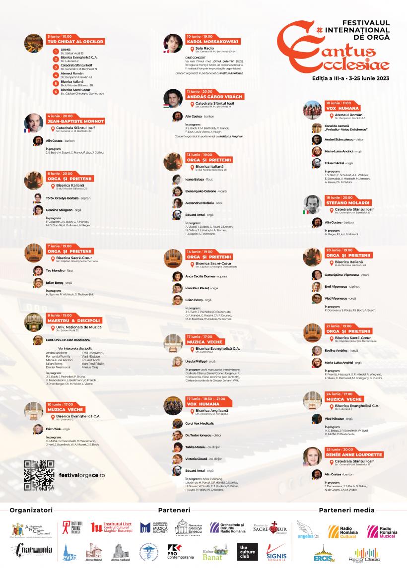 Festivalul Internațional de orgă Cantus Ecclesiae – Ediția a III-a, începe pe 3 iunie la Bucureşti 18841477