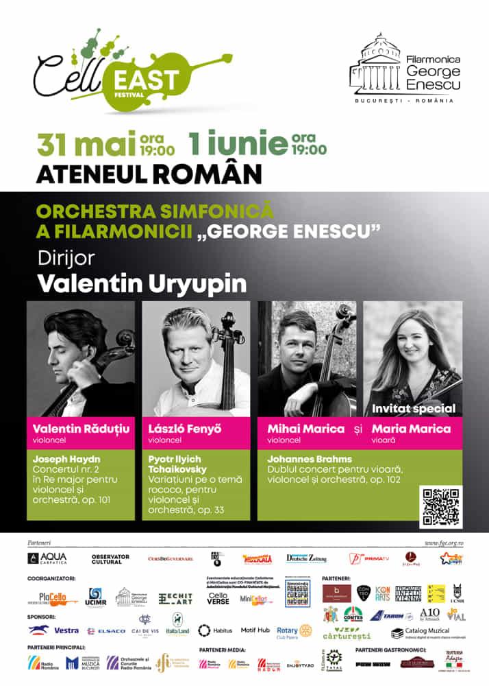 Sărbătoarea violoncelului la Ateneul Român: Festivalul CellEAST, ediţia a II-a