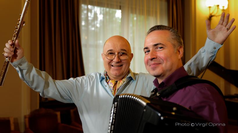 Turneul Flautul Fermecat continuă în luna iunie la Deva, Braşov şi Iaşi. Şansonete şi şuete cu Ion Bogdan Ștefănescu – flaut şi Fernando Mihalache – acordeon 18842322