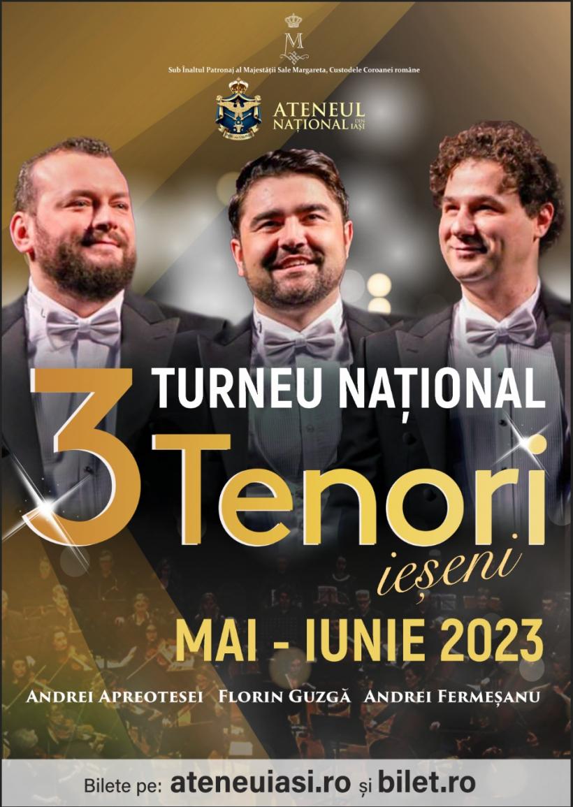 Turneul Național Trei Tenori la Sala Radio din București pe 26 iunie