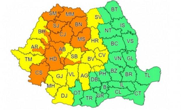 Furtunile fac prăpăd în România! Este Cod portocaliu de ploi torențiale în 13 județe. Cantitățile de apă vor depăși 50 l/mp 18844136
