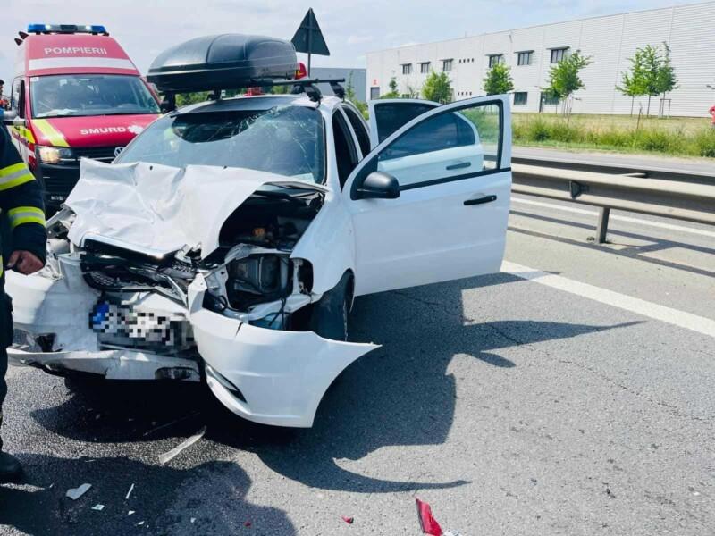 Accident cu 5 mașini pe A1, la intrarea în Capitală. Traficul este restricționat 18844645