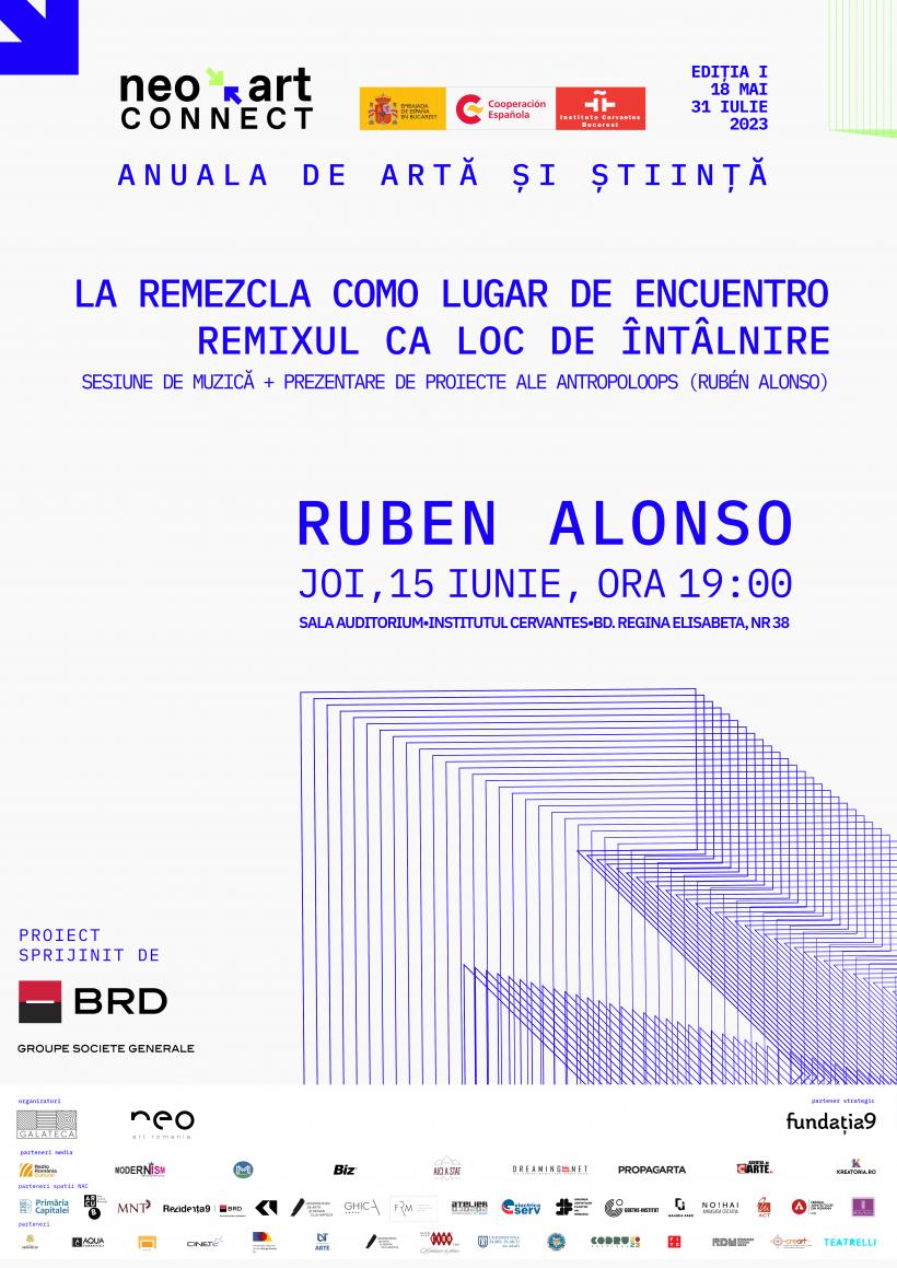 Sesiune muzicală remixată, un proiect Antropoloops (Spania),  la sediul Institutului Cervantes