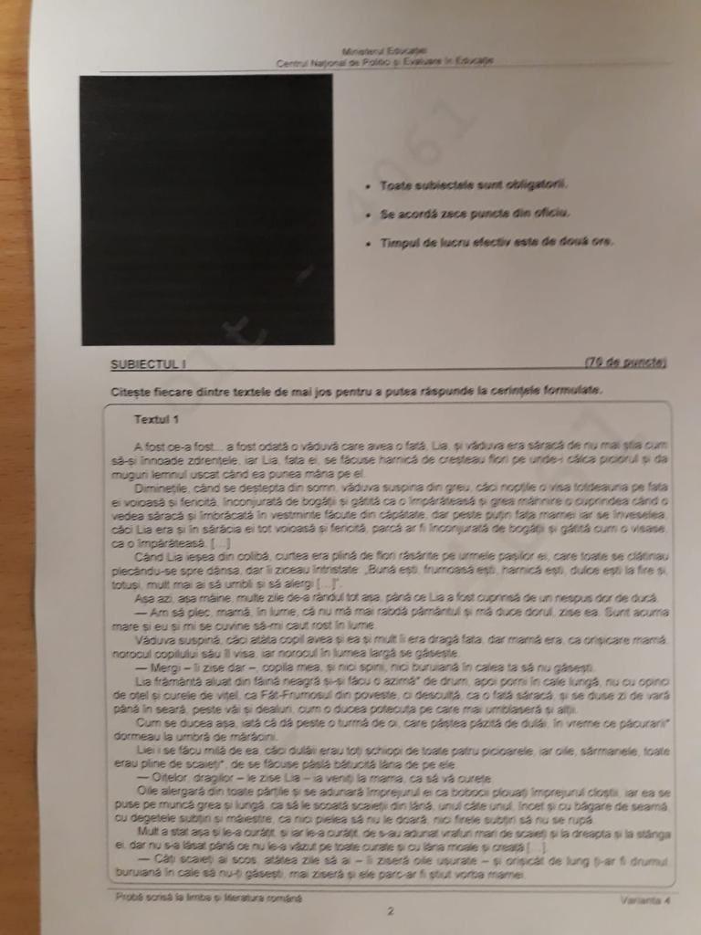 Subiecte Evaluare Națională 2023. Ce au avut de rezolvat elevii 18845593