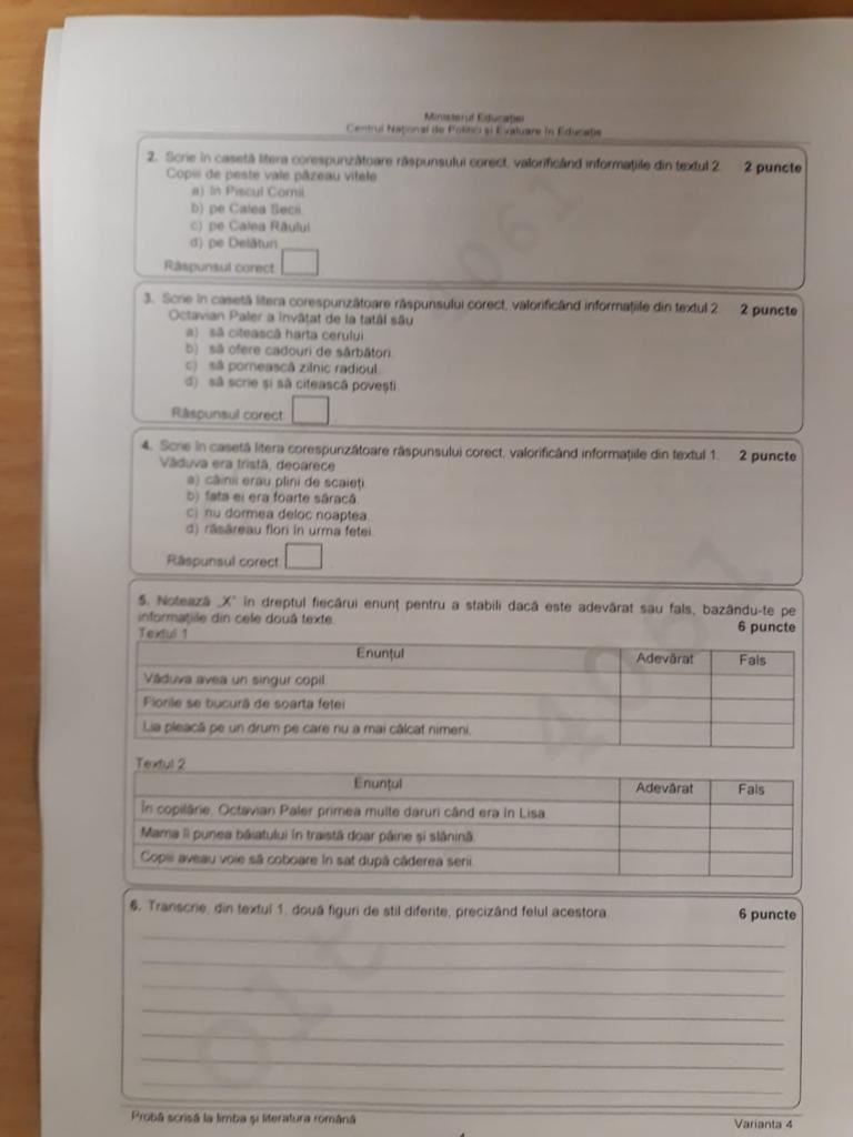 Subiecte Evaluare Națională 2023. Ce au avut de rezolvat elevii 18845594