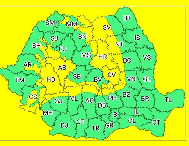 România, între vijelii și caniculă. Cod galben de furtuni în 26 de judeţe și atenţionare ANM de caniculă 18846261