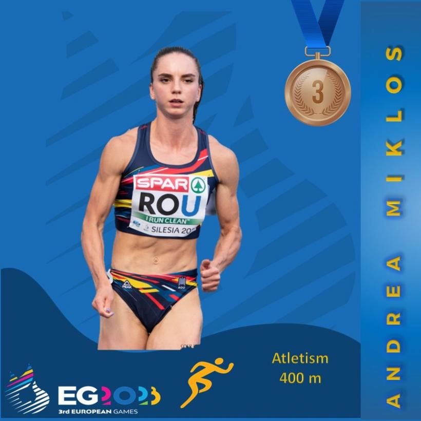 Jocurile Europene Cracovia 2023:  România a mai obţinut două medalii – argint prin Bianca Ghelber şi bronz prin Andrea Miklos 18846633