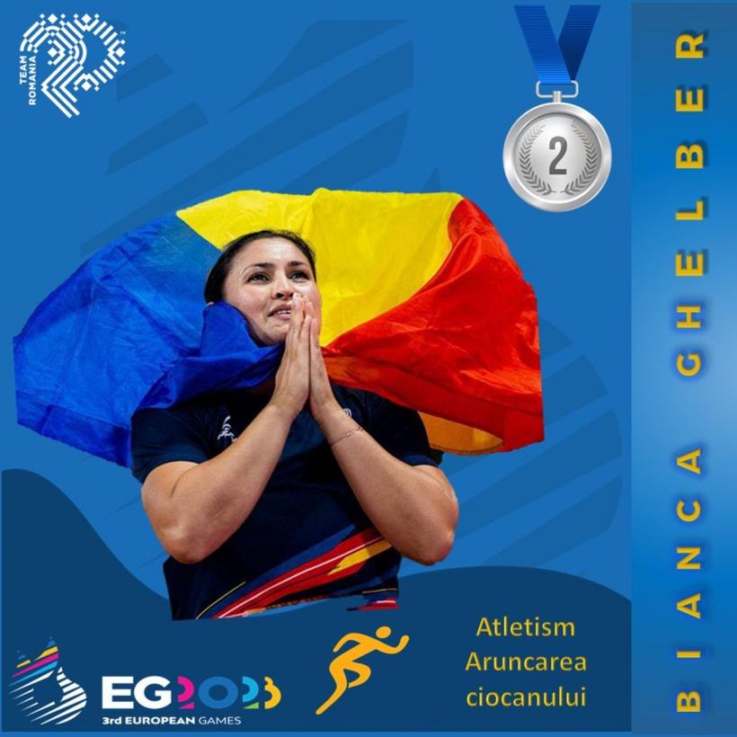 Jocurile Europene Cracovia 2023:  România a mai obţinut două medalii – argint prin Bianca Ghelber şi bronz prin Andrea Miklos