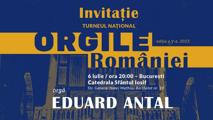 Organistul Eduard Antal susţine în iulie-august ediţia a V-a a Turneului Naţional Orgile României