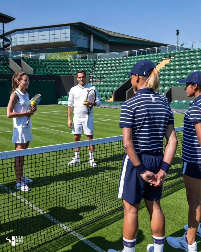 Prințesa Kate și Roger Federer, meci surpriză în culisele Wimbledon