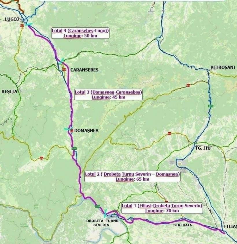 O asociere românească va proiecta ultimul lot din drumul de mare viteză Filiași-Lugoj