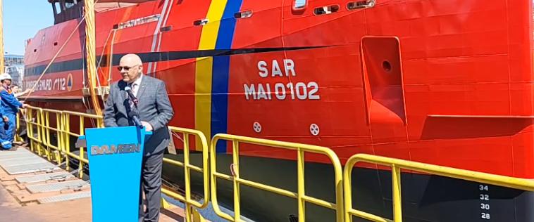 Premieră în România: Se lansează la apă prima navă multirol de căutare și salvare pe mare, la Galați