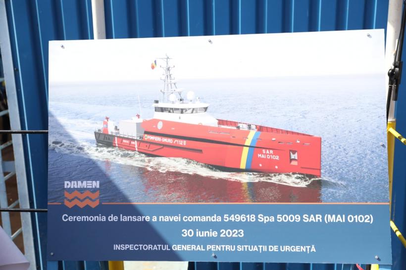 Premieră în România: Se lansează la apă prima navă multirol de căutare și salvare pe mare, la Galați 18847774