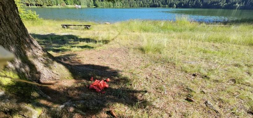 Accesul la Lacul Sf Ana, interzis cu bagaje, pentru descurajarea celor care fac picnic în pădure