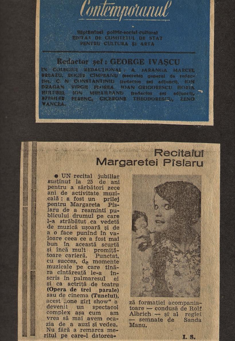 Margareta Pâslaru, la 80 ani. „Meseria cere veșnic o anume îmbunătățire” 18849240