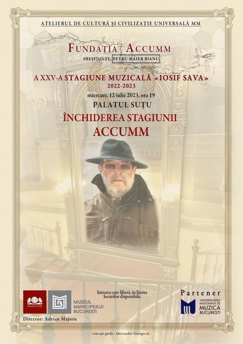 Stagiunea muzicală „Iosif Sava” a Fundației ACCUMM la Palatul Suțu – Ultimul spectacol