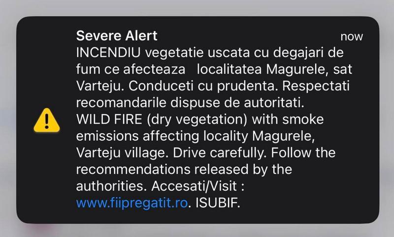 Incendiu de vegetație în zona Bragadiru-Măgurele. Circulație oprită pe Centura Capitalei 18850510