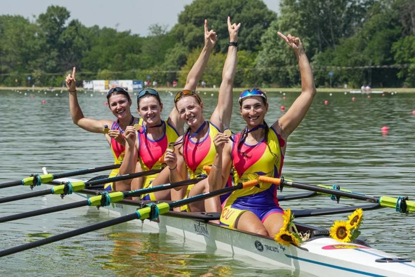 România a câştigat medalia de aur la patru vâsle feminin, la Mondialele Under-23 18851115