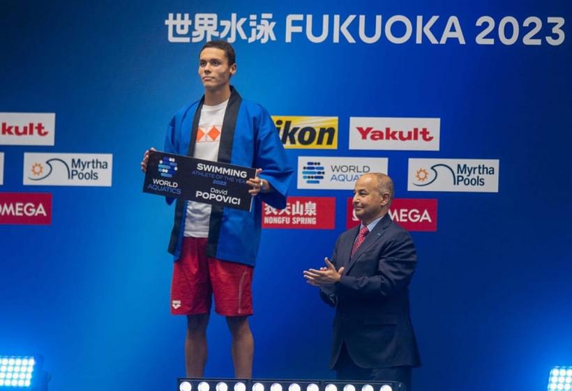 David Popovici, premiat la Mondialele de la Fukuoka