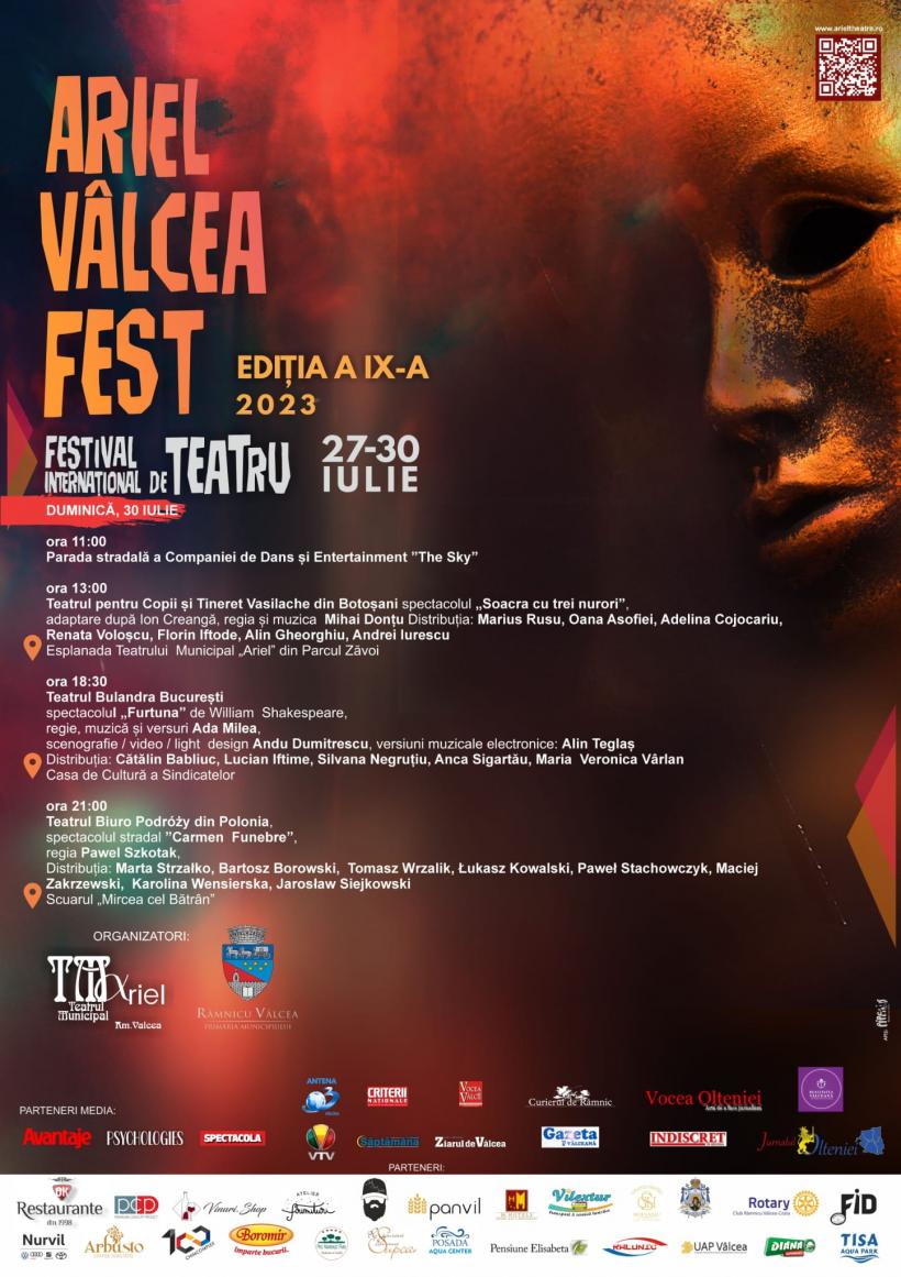 Teatru, bucurie și antren la Râmnicu Vâlcea: la finalul lunii iulie se desfășoară a noua ediție a  Festivalului Internațional de Teatru „Ariel Vâlcea Fest” 18850879
