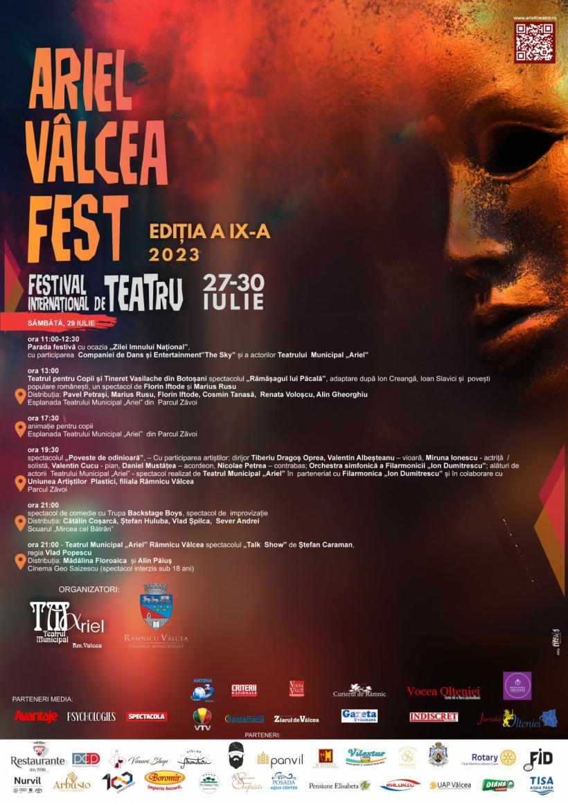 Teatru, bucurie și antren la Râmnicu Vâlcea: la finalul lunii iulie se desfășoară a noua ediție a  Festivalului Internațional de Teatru „Ariel Vâlcea Fest” 18850880