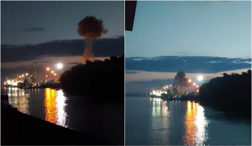Navă românească avariată de atacul rusesc cu drone asupra portului Reni. Reacția MAE