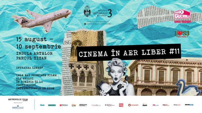  ''Cinema în aer liber'' revine din 15 august în Parcul Titan, cu 21 de filme
