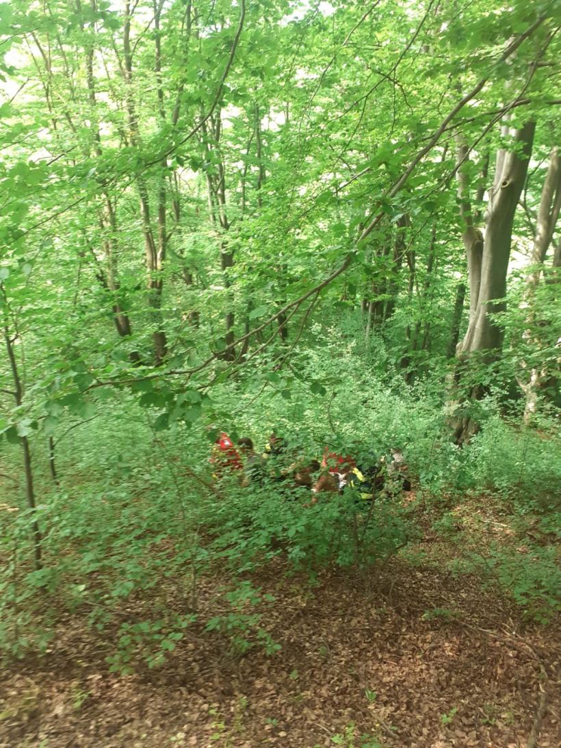 Un autoturism de teren a căzut într-o râpă foarte adâncă 18855346