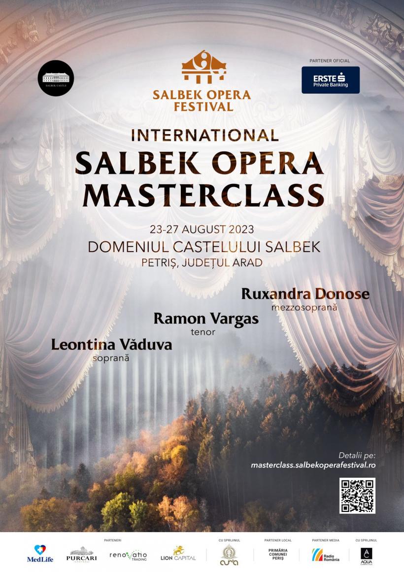 Din 23 august, Ruxandra Donose, Ramón Vargas  și Leontina Văduva vor pregăti în România tineri muzicieni din întreaga lume , la International Salbek Opera Masterclass