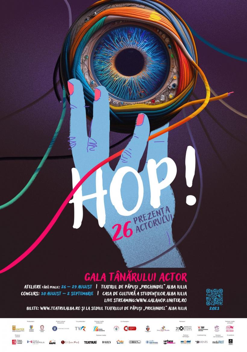Programul evenimentelor din cadrul Galei Tânărului Actor HOP 2023: concurs și spectacole invitate