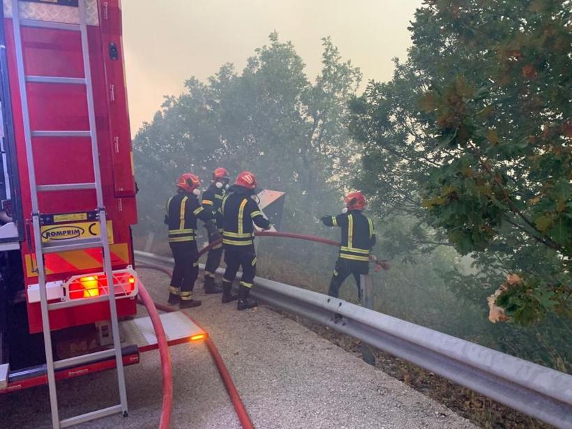  50 de salvatori români participă la stingerea unui incendiu de pădure în zona localităţii Aisymi, Grecia