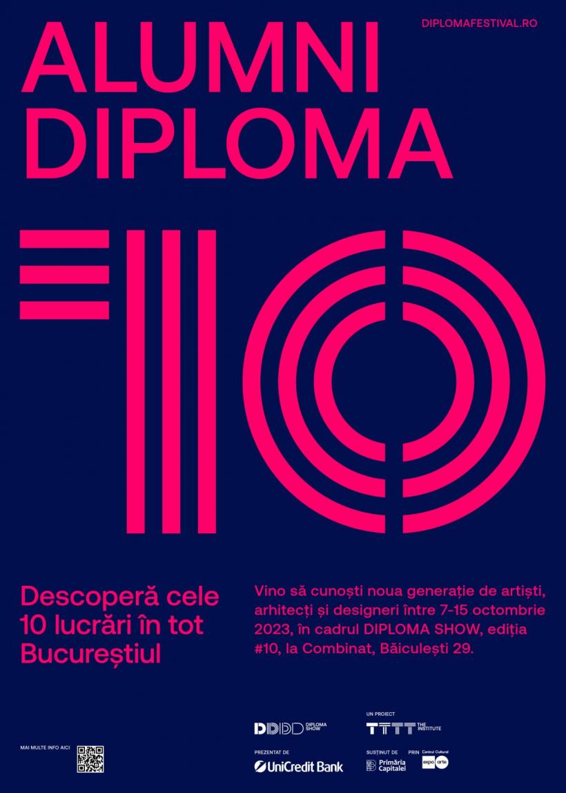 DIPLOMA Show 2023, ediția a X-a: 130 de lucrări prezentate publicului larg la Combinatul Fondului Plastic și o expunere unică de artiști din edițiile anterioare, în 10 locuri inedite din Capitală 18857242