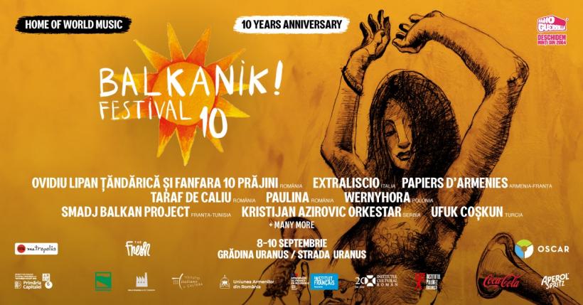 Concerte, DJ sets, expoziții, meșteșuguri, gastronomie la Balkanik Festival: 8-10 septembrie, Grădina Uranus și Strada Uranus