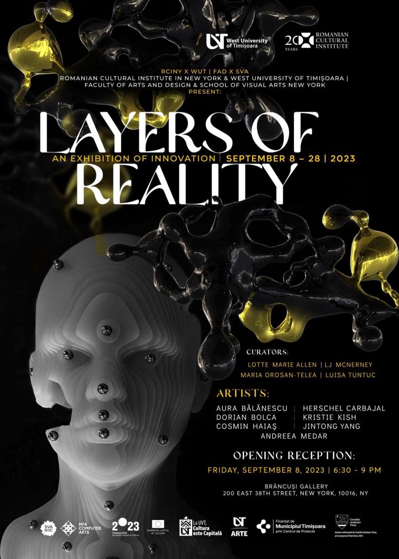 Expoziția “LAYERS OF REALITY”, un dialog artistic transatlantic,  se deschide la ICR New York. Proiectul se derulează sub egida Timișoara 2023 – Capitală Culturală Europeană a Culturii