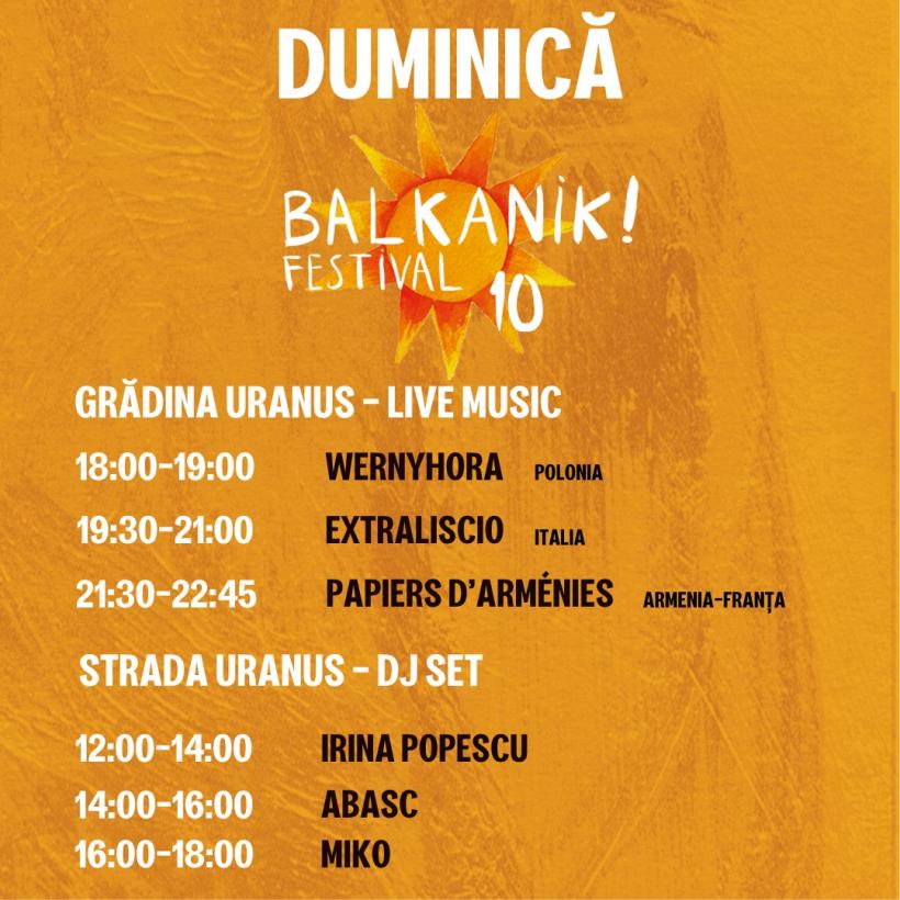 Cea de-a X-a ediție a Balkanik Festival începe vineri  la Grădina Uranus și pe Strada Uranus 18858269