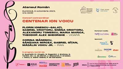 Centenarul marelui violonist Ion Voicu, celebrat la Ateneul Român 18862452